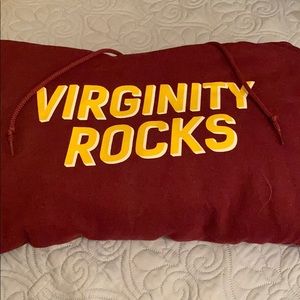Dark maroon virginity rocks hoodie